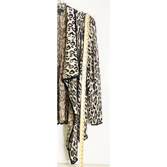 Cupid Woman Sz 1X Leopard Waterfall Cardigan Soft GUC - Picture 2 of 5
